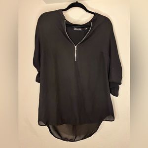 NY&COMPANY size L sheer black blouse barely worn
